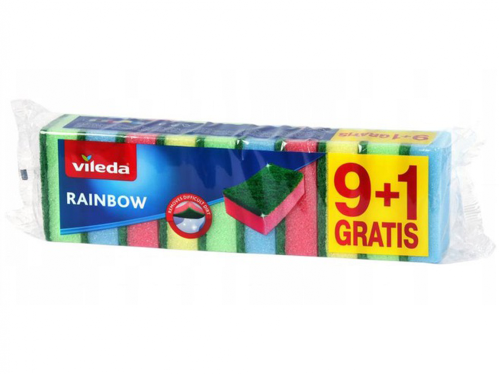 RAINBOW STYLE Vileda Gąbki kuchenne 9+1